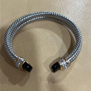 925 N silver gold bracelet new onyux